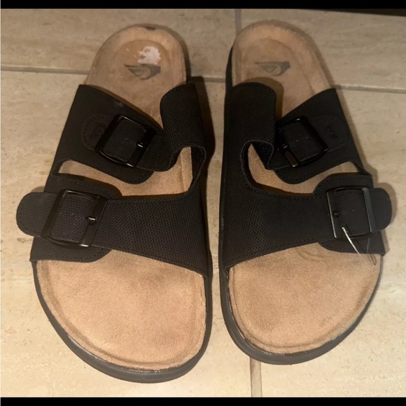 QUIKSILVER 2 Pairs Sandals/Slides Black Size 11 *Used Once* - Picture 5 of 11